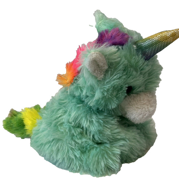 Rainbow Unicorn Green, Rainbow Horn & trim, Stuffed Animal Plush Fuzzy Soft - Picture 1 of 11